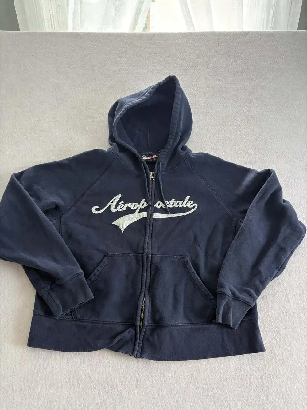 Aéropostale Tomboy Fit Navy Blue Zip-Up Hoodie